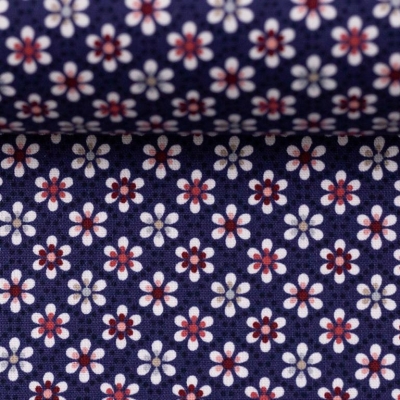 Baumwolle | JULIA Blumen | lila rosa